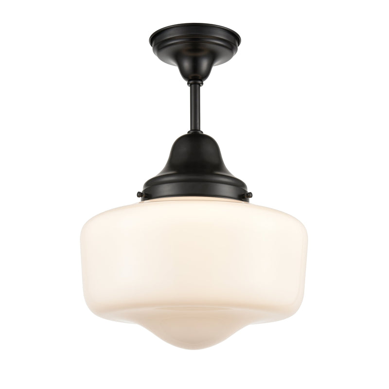 dvp7511eb - semi flush Ebony with True Opal Glass - www.donslighthouse.ca