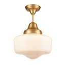 dvp7511vbr - semi flush Venetian Brass with True Opal Glass - www.donslighthouse.ca