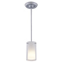 dvp9019ch-op - mini pendant Chrome with Half Opal Glass - www.donslighthouse.ca