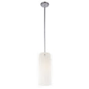 dvp9021ch-op - mini pendant Chrome with Half Opal Glass - www.donslighthouse.ca