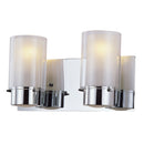 dvp9022ch-op - vanity 2 light Chrome with Half Opal Glass - www.donslighthouse.ca