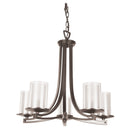 dvp9025bn-op - chandelier Buffed Nickel with Half Opal Glass - www.donslighthouse.ca