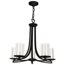 dvp9025gr-op - chandelier Graphite with Half Opal Glass - www.donslighthouse.ca