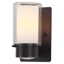 dvp9071hb-op - outdoor wall Hammered Black with Half Opal Glass - www.donslighthouse.ca