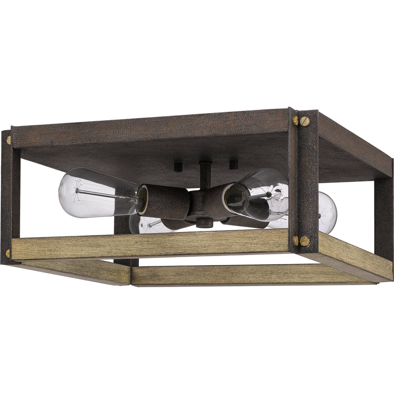 Finn - Flush mount 4 light rustic black - FNN1615RK