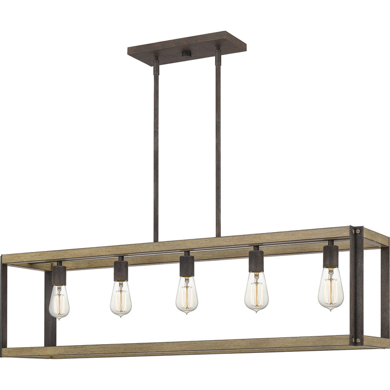 fnn542rk - linear chandelier Rustic Black - www.donslighthouse.ca