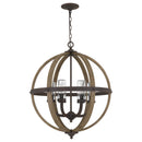 Fusion - Pendant 6 light rustic black - FSN3525RK
