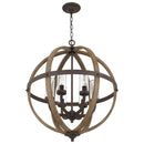 Fusion - Pendant 6 light rustic black - FSN3525RK