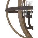Fusion - Pendant 6 light rustic black - FSN3525RK