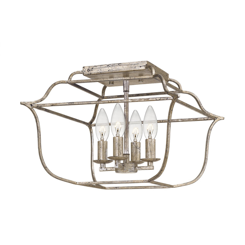 gly1714cs - semi flush Century Silver Leaf - www.donslighthouse.ca