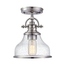 Grant - Semiflush mount 1 light brushed nickel - GRTS1708BN