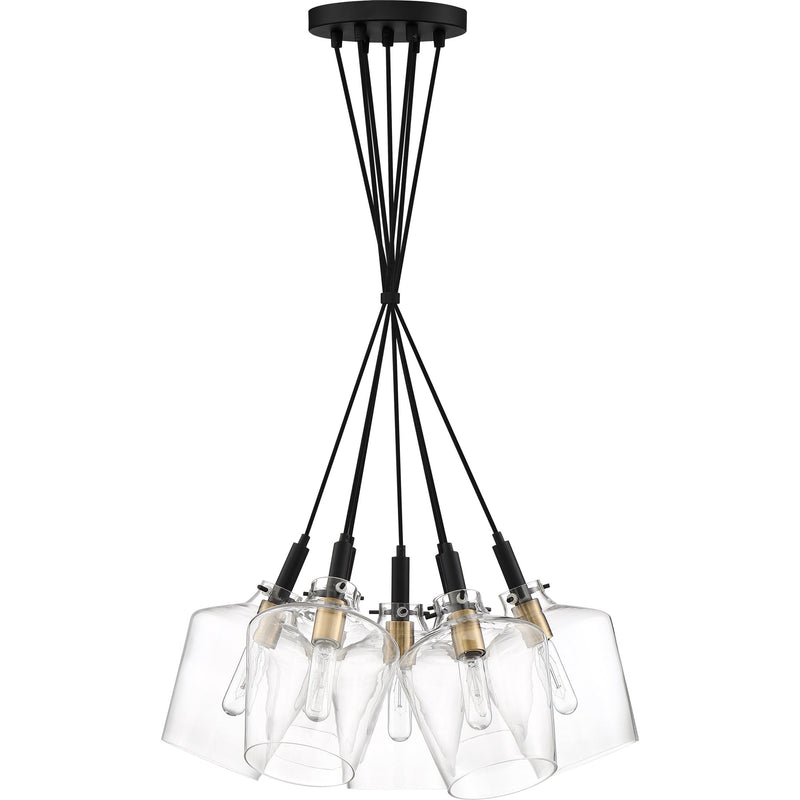 June - multi-light pendant 7lt earth black - JUN2607EK