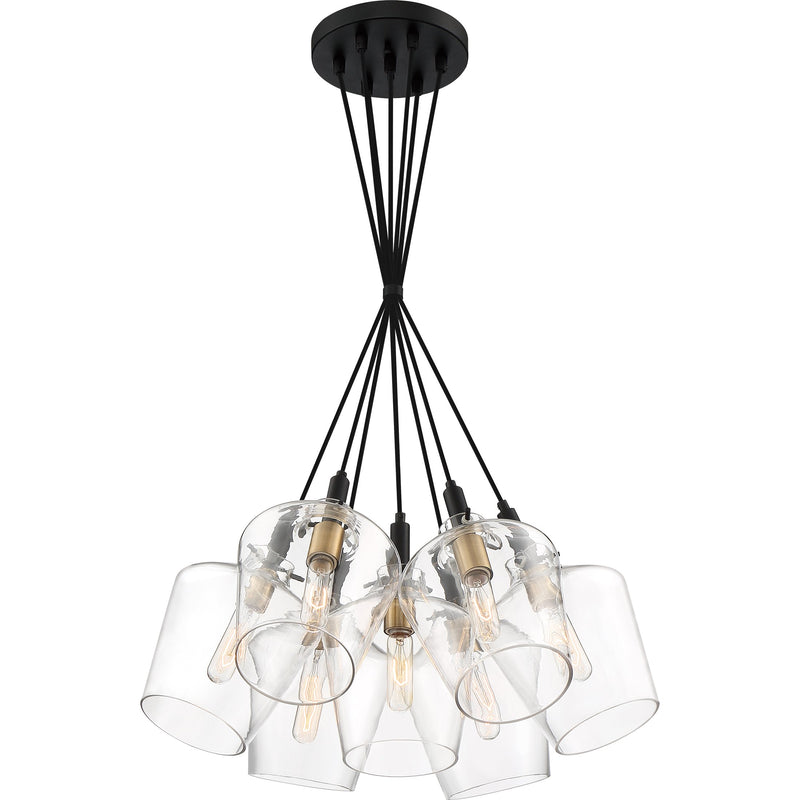 June - multi-light pendant 7lt earth black - JUN2607EK