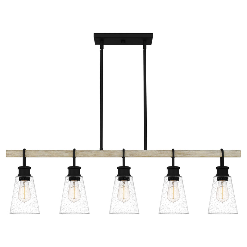 Kingsbridge - Linear chandelier 5 lights earth black - KGB142EK