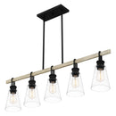 Kingsbridge - Linear chandelier 5 lights earth black - KGB142EK