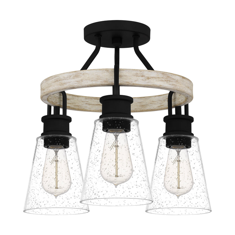 Kingsbridge - Semi flush 3 lights earth black - KGB1718EK