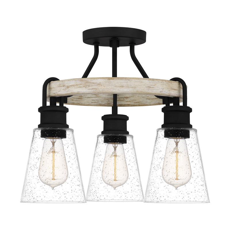 Kingsbridge - Semi flush 3 lights earth black - KGB1718EK