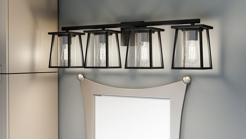 Lodge - Bath 4 light matte black - LDG8633MBK