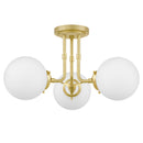 Landry - Semi flush mount 3 light satin brass - LRY1720Y
