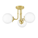 Landry - Semi flush mount 3 light satin brass - LRY1720Y
