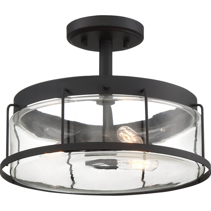 Ludlow - Semi-flush mount 3 light earth black - LUD1713EK