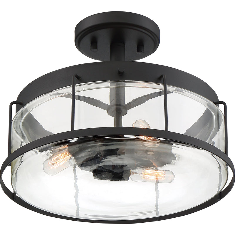 Ludlow - Semi-flush mount 3 light earth black - LUD1713EK