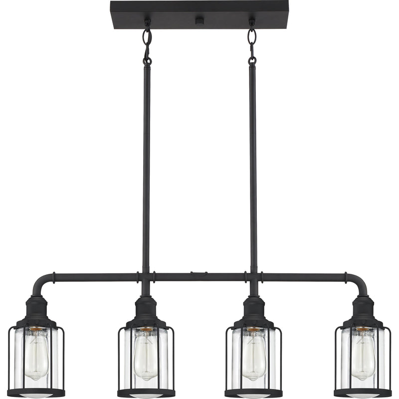 Ludlow - Linear chandelier 4 light earth black - LUD434EK