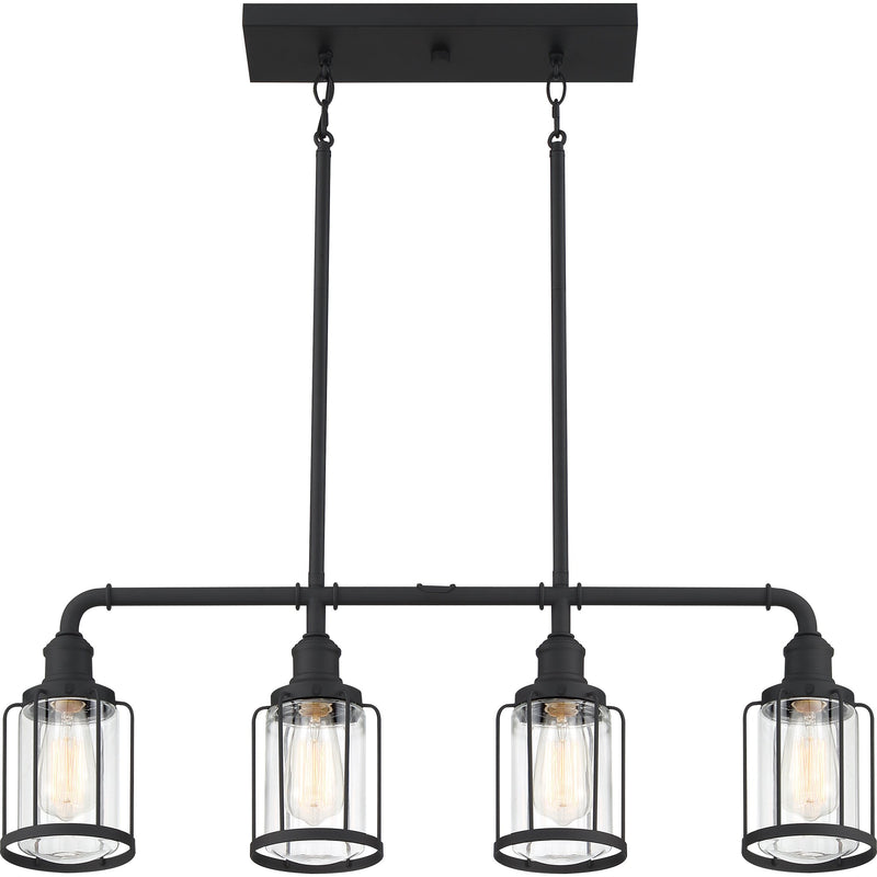 Ludlow - Linear chandelier 4 light earth black - LUD434EK