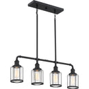 Ludlow - Linear chandelier 4 light earth black - LUD434EK