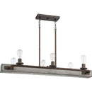 Melville - Linear chandelier 6 light iron gate - MVL642IN