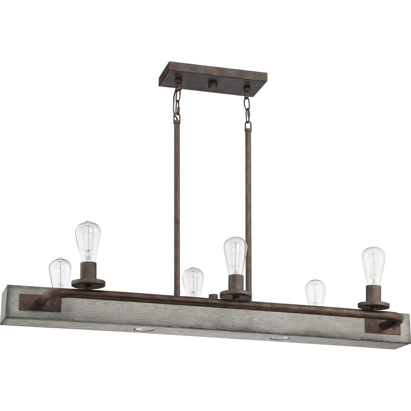 Melville - Linear chandelier 6 light iron gate - MVL642IN