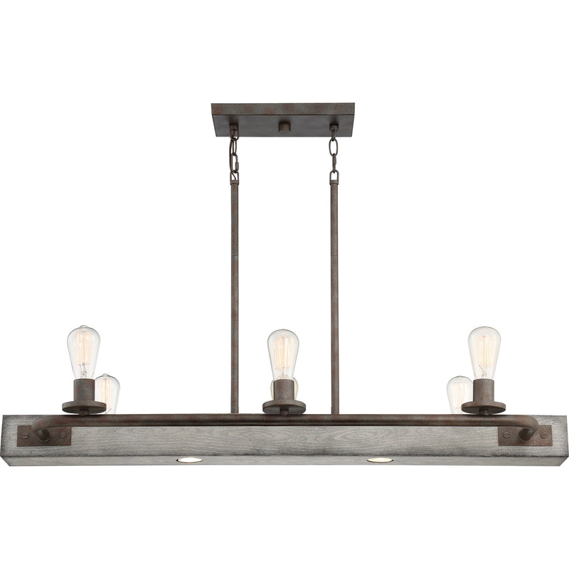 Melville - Linear chandelier 6 light iron gate - MVL642IN