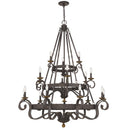 nbe5018rk - chandelier multi tier Rustic Black - www.donslighthouse.ca