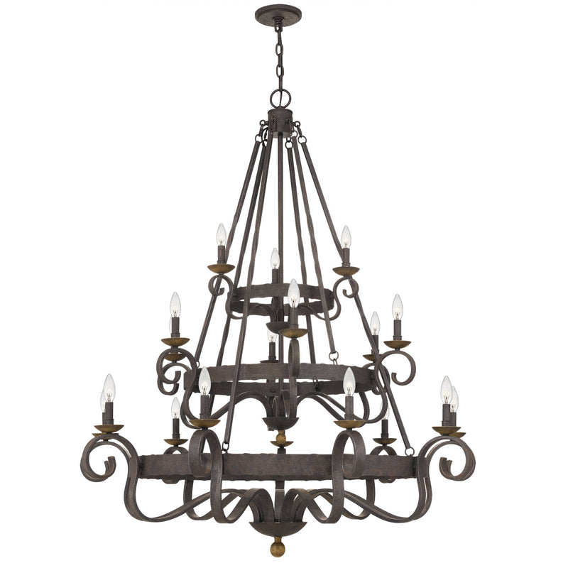 nbe5018rk - chandelier multi tier Rustic Black - www.donslighthouse.ca