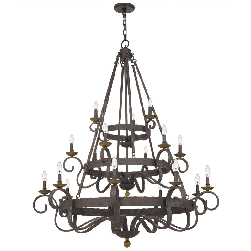 Noble - Chandelier 18 light rustic black - NBE5018RK