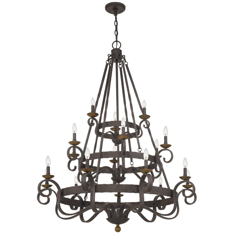 Noble - Chandelier 18 light rustic black - NBE5018RK