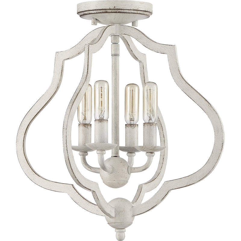 O'Keefe - Semi-flush mount 4 light antique white - OKF1715AWH