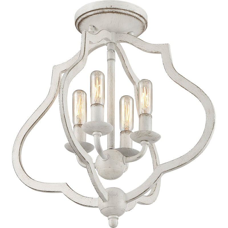 O'Keefe - Semi-flush mount 4 light antique white - OKF1715AWH