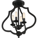 O'Keefe - Semi-flush mount 4 light matte black - OKF1715MBK