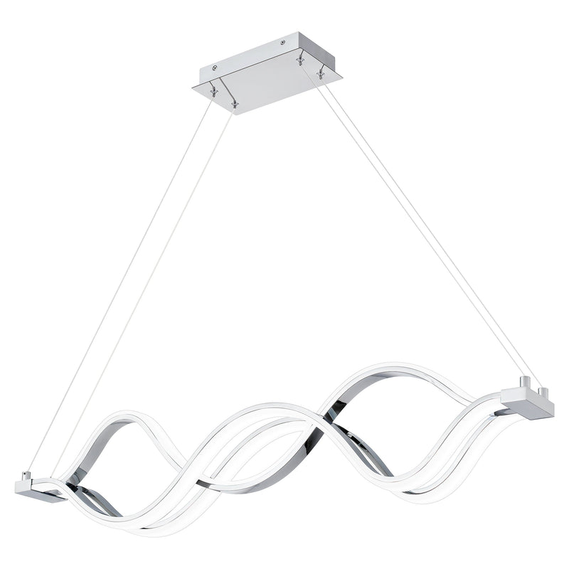 Bleecker - linear pendant led light polished chrome - PCBLR138C