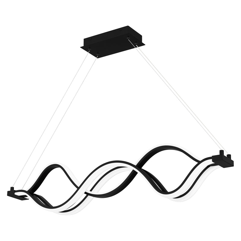 Bleecker - linear pendant led light matte black - PCBLR138MBK