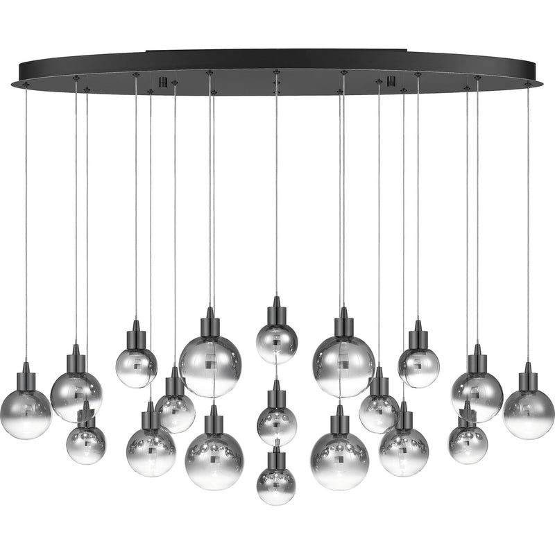 Shadow - linear multi-light pendant led black chrome - PCSH1941BCH