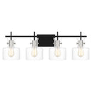 pen8630mbk - vanity 4 light Matte Black - www.donslighthouse.ca