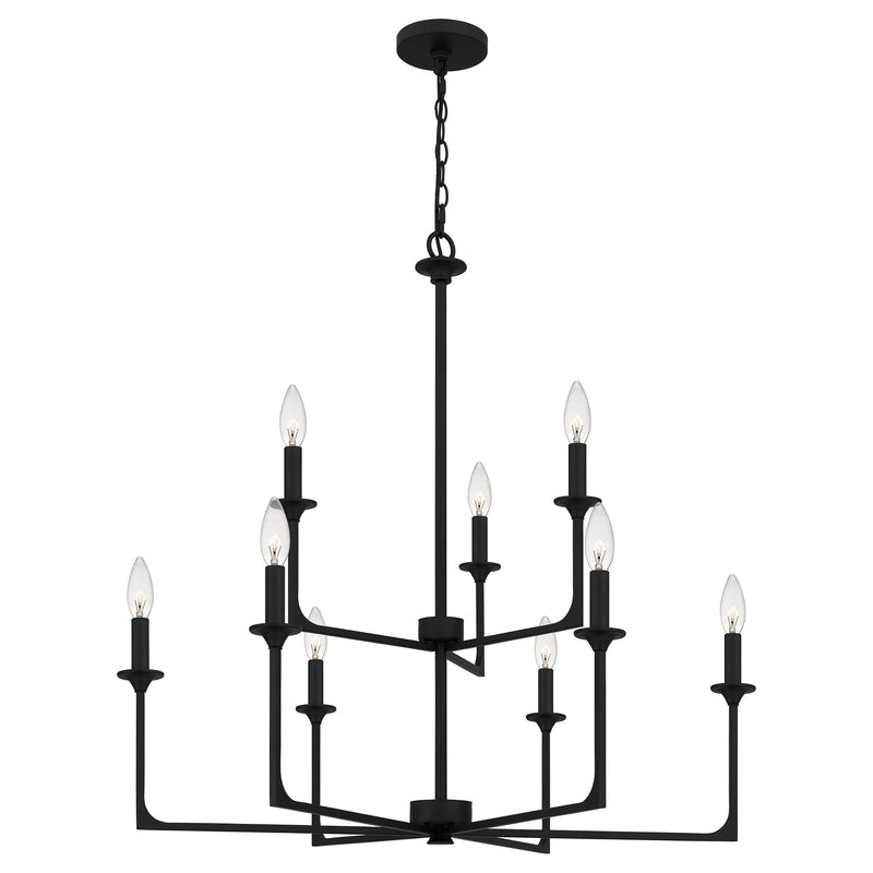 prc5232mbk - chandelier multi tier Matte Black - www.donslighthouse.ca