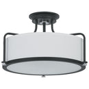 Rigel - Semi-flush mount 3 light earth black - QF1715EK