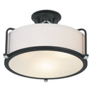 Rigel - Semi-flush mount 3 light earth black - QF1715EK