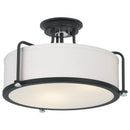 Rigel - Semi-flush mount 3 light earth black - QF1715EK