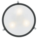 Rigel - Semi-flush mount 3 light earth black - QF1715EK