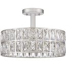 Coffman - Semi-flush mount 3 light polished nickel - QF4046PK