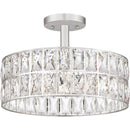 Coffman - Semi-flush mount 3 light polished nickel - QF4046PK
